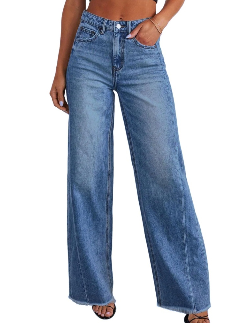 PRETTYGARDEN Wide Leg Jeans For Women Trendy 2025 High Waisted